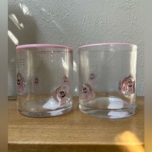 Halloween Pink Ghost Glasses Set of Two